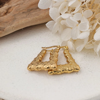 1 Pair IG Style Simple Style Trapezoid Plating Stainless Steel Earrings