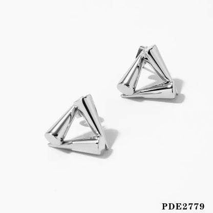 1 Pair IG Style Simple Style Triangle 304 Stainless Steel 16K Gold Plated White Gold Plated Gold Plated Ear Studs