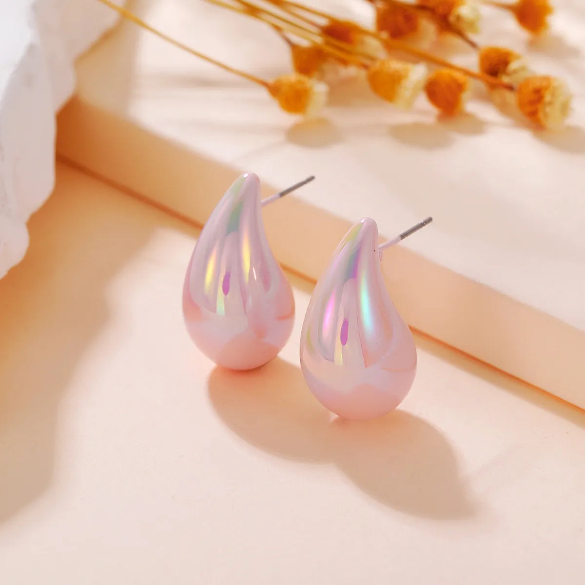 1 Pair IG Style Simple Style Water Droplets Arylic Ear Studs