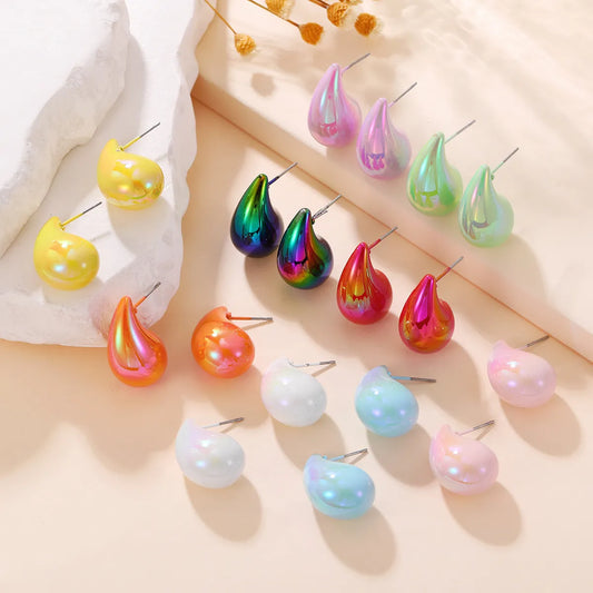 1 Pair IG Style Simple Style Water Droplets Arylic Ear Studs