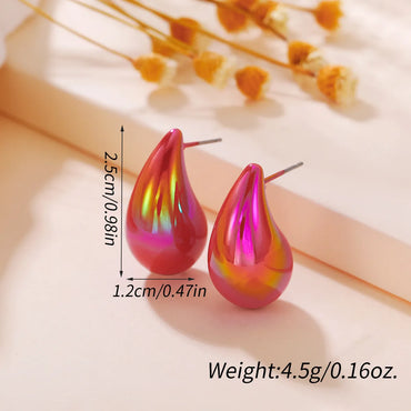 1 Pair IG Style Simple Style Water Droplets Arylic Ear Studs