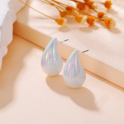 1 Pair IG Style Simple Style Water Droplets Arylic Ear Studs