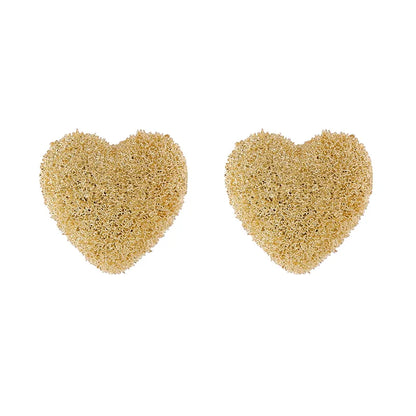 1 Pair IG Style Simple Style Water Droplets Heart Shape Plating Alloy Ear Studs