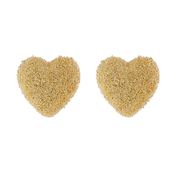 1 Pair IG Style Simple Style Water Droplets Heart Shape Plating Alloy Ear Studs