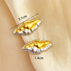 1 Pair IG Style Simple Style Water Droplets Shell Pleated 304 Stainless Steel 18K Gold Plated Ear Studs