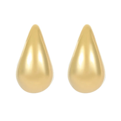 1 Pair IG Style Simple Style Water Droplets Sterling Silver White Gold Plated Gold Plated Ear Studs