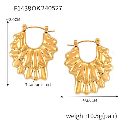 1 Pair IG Style Simple Style Wings 304 Stainless Steel 18K Gold Plated Earrings