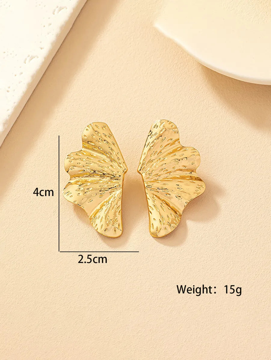 1 Pair Ig Style Simple Style Wings Butterfly Plating Alloy Ear Studs