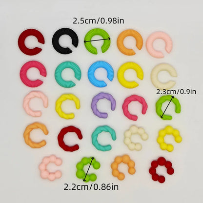 1 Pair IG Style Solid Color Arylic Ear Cuffs