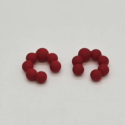 1 Pair IG Style Solid Color Arylic Ear Cuffs