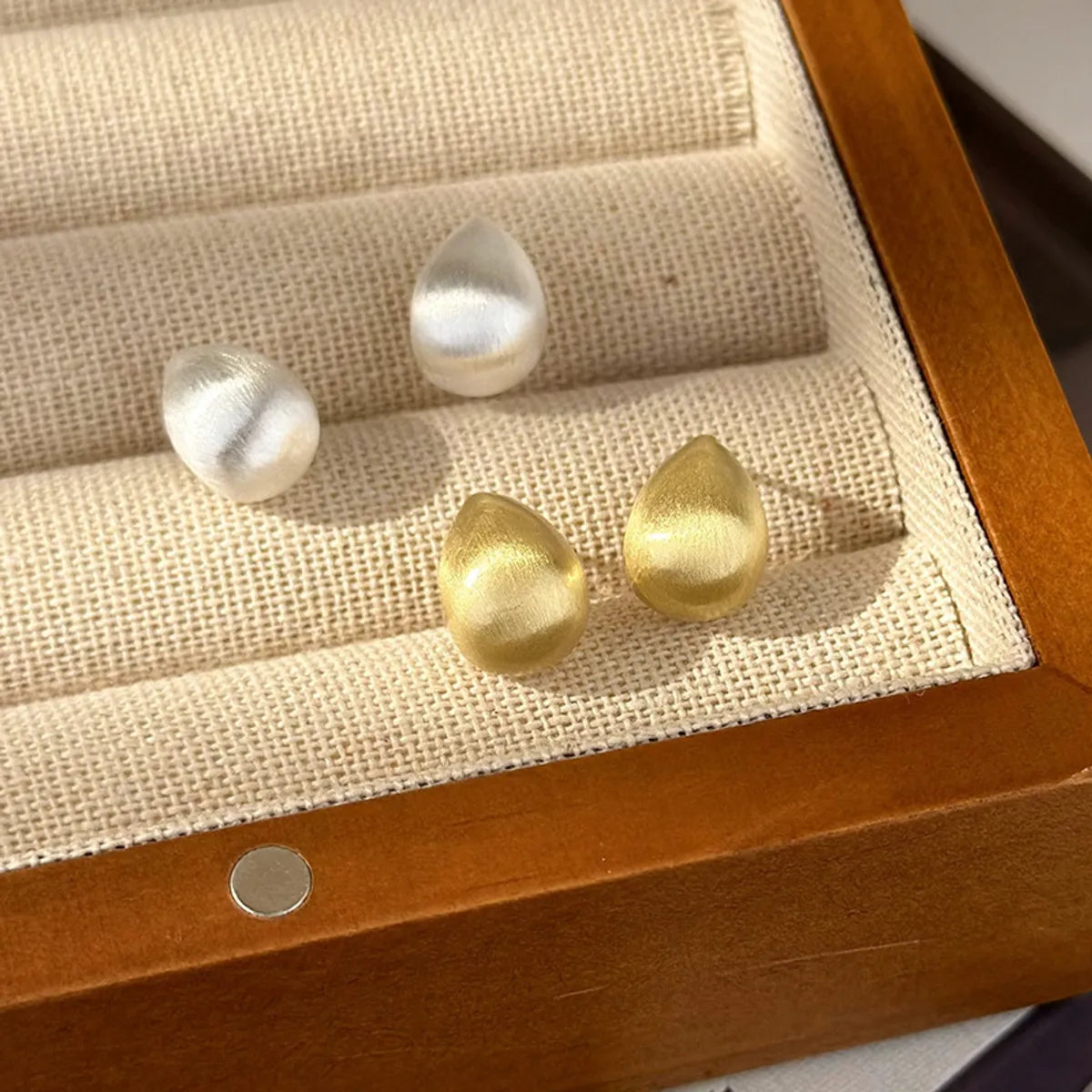 1 Pair Ig Style Solid Color Copper White Gold Plated Gold Plated Ear Studs