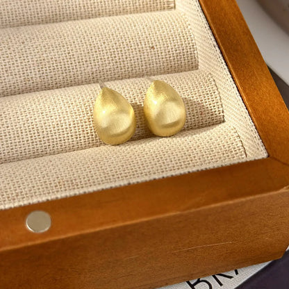 1 Pair Ig Style Solid Color Copper White Gold Plated Gold Plated Ear Studs