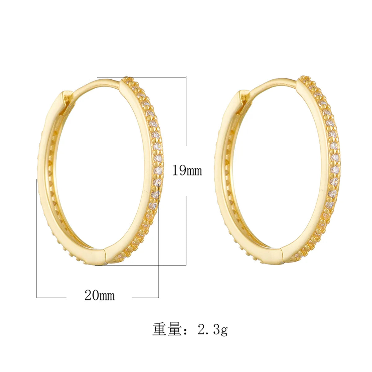 1 Pair Ig Style Solid Color Plating Inlay Sterling Silver Zircon 14k Gold Plated Rhodium Plated Hoop Earrings