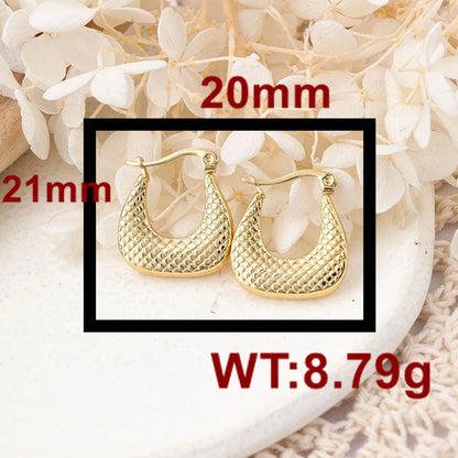 1 Pair IG Style Solid Color Plating Stainless Steel Earrings