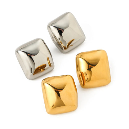 1 Pair Ig Style Square Plating Stainless Steel 18k Gold Plated Ear Studs