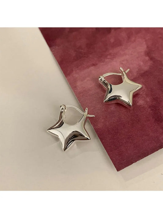 1 Pair Ig Style Star Plating Copper Earrings