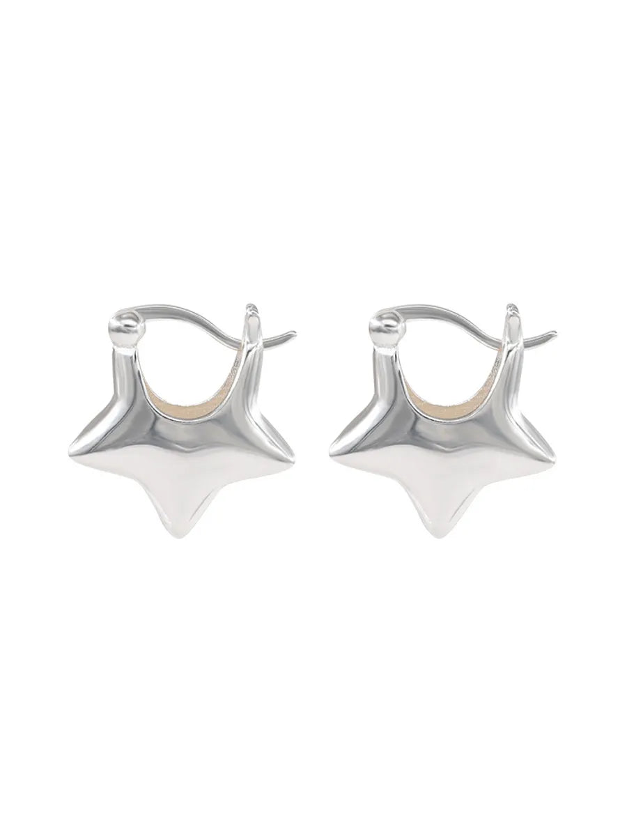 1 Pair Ig Style Star Plating Copper Earrings