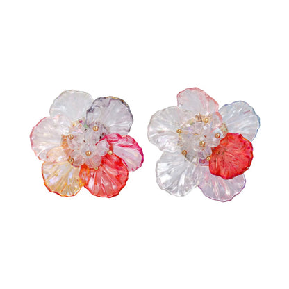 1 Pair IG Style Sweet Artistic Flower Arylic Ear Studs