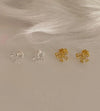 1 Pair Ig Style Sweet Bow Knot Plating Hollow Out Sterling Silver Ear Studs