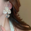 1 Pair IG Style Sweet Flower Alloy Drop Earrings