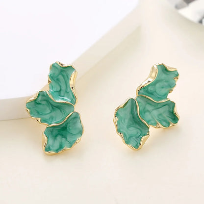 1 Pair IG Style Sweet Flower Enamel Alloy Ear Studs