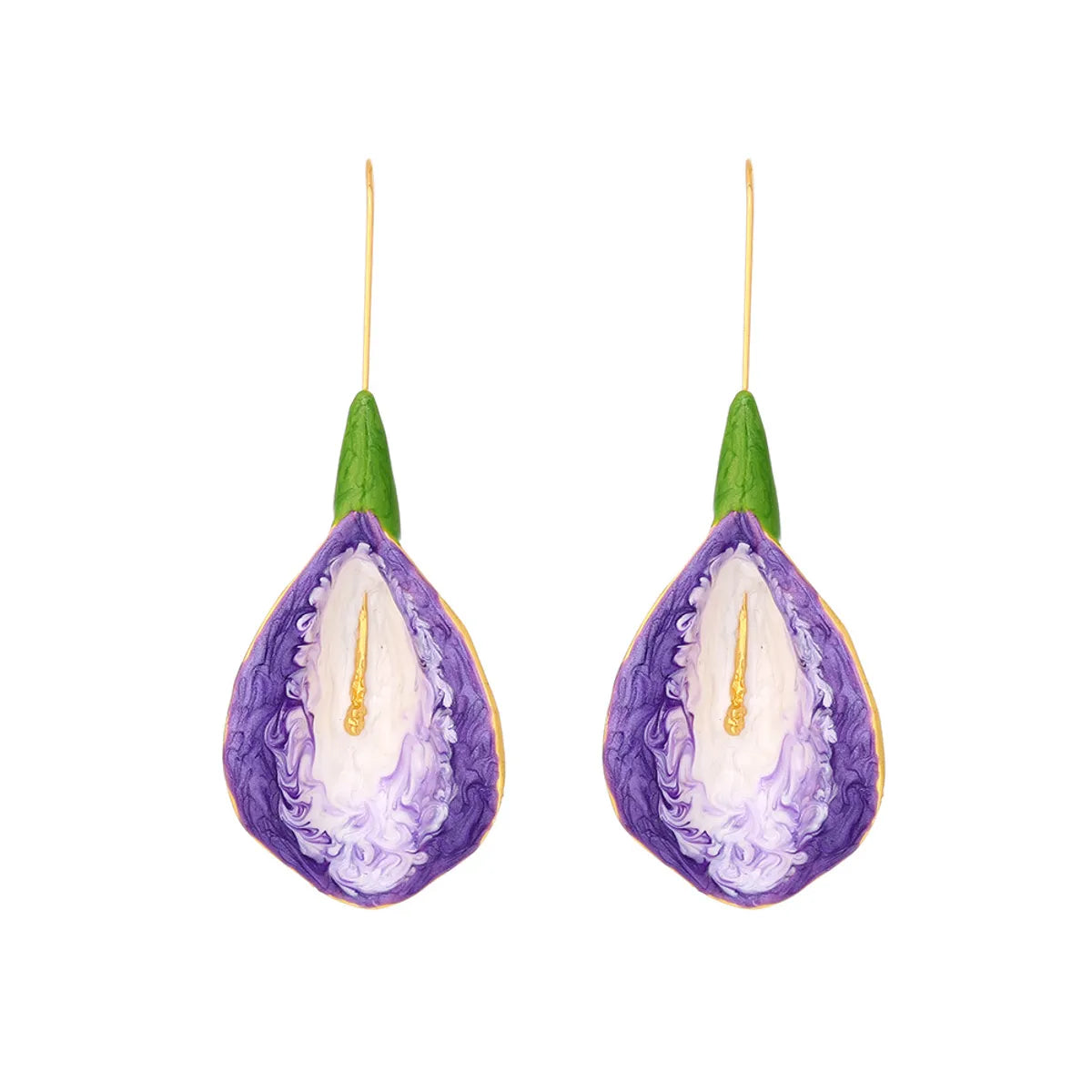 1 Pair IG Style Sweet Flower Enamel Zinc Alloy Drop Earrings