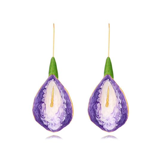 1 Pair IG Style Sweet Flower Enamel Zinc Alloy Drop Earrings