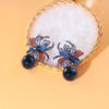 1 Pair IG Style Sweet Flower Inlay Copper Artificial Pearls Zircon White Gold Plated Drop Earrings