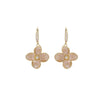 1 Pair IG Style Sweet Flower Inlay Copper Crystal Zircon 14K Gold Plated Drop Earrings