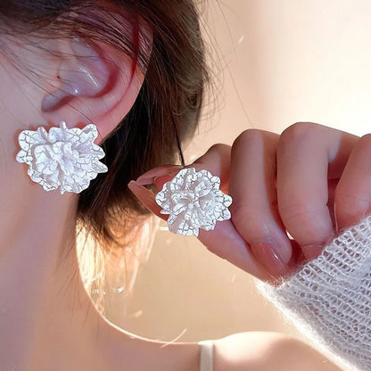 1 Pair Ig Style Sweet Flower Plastic Resin Ear Studs