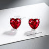 1 Pair IG Style Sweet Heart Shape Inlay Copper Zircon Rose Gold Plated White Gold Plated Ear Studs