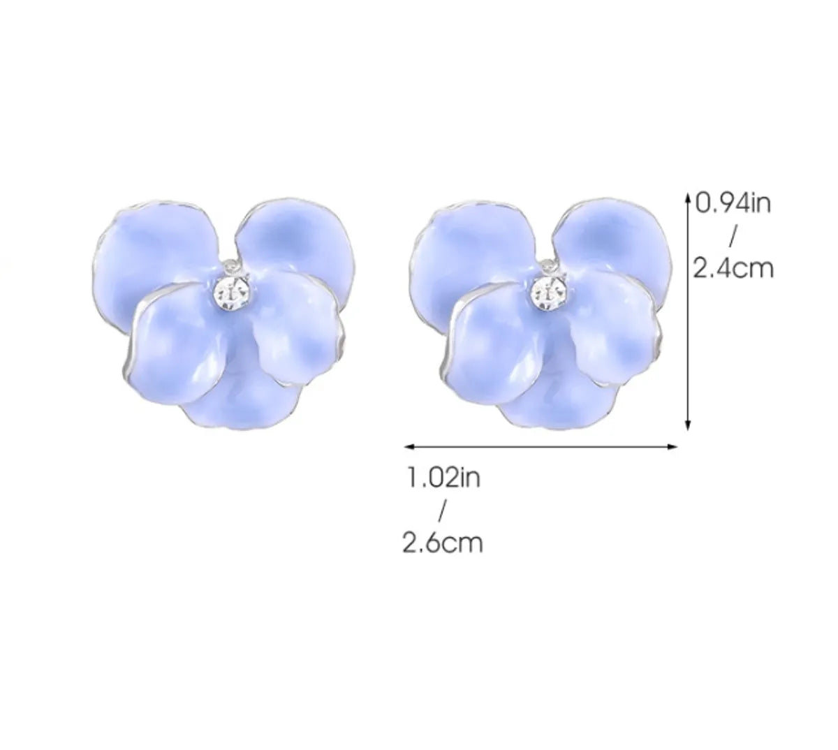 1 Pair IG Style Sweet Simple Style Flower Enamel Alloy Ear Studs