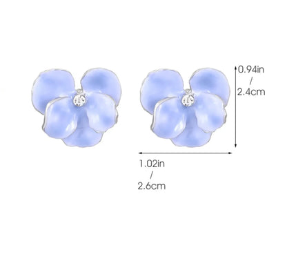 1 Pair IG Style Sweet Simple Style Flower Enamel Alloy Ear Studs