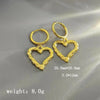 1 Pair IG Style Sweet Simple Style Heart Shape Hollow Out Inlay Titanium Steel Zircon Ear Studs