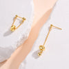 1 Pair IG Style Tassel Knot Copper 18K Gold Plated Drop Earrings