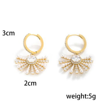 1 Pair Ig Style Tassel Solid Color Plating Copper Drop Earrings