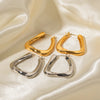 1 Pair IG Style Trapezoid Plating 316 Stainless Steel  Hoop Earrings