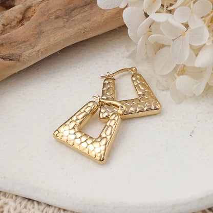 1 Pair Ig Style Trapezoid Plating Stainless Steel Earrings