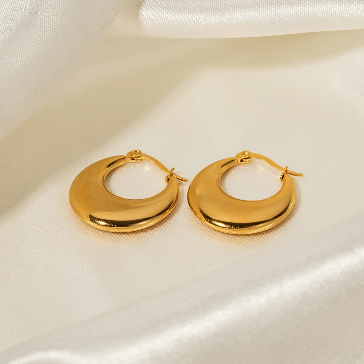 1 Pair Ig Style U Shape Plating Stainless Steel 18k Gold Plated Earrings