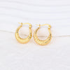 1 Pair IG Style U Shape Plating 304 Stainless Steel Hoop Earrings