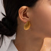 1 Pair IG Style Vacation Shell Plating 304 Stainless Steel Ear Studs