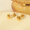 1 Pair IG Style Vintage Style Round Plating 304 Stainless Steel 18K Gold Plated Ear Studs