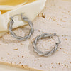 1 Pair Ig Style Vintage Style Twist Plating Stainless Steel 18k Gold Plated Hoop Earrings