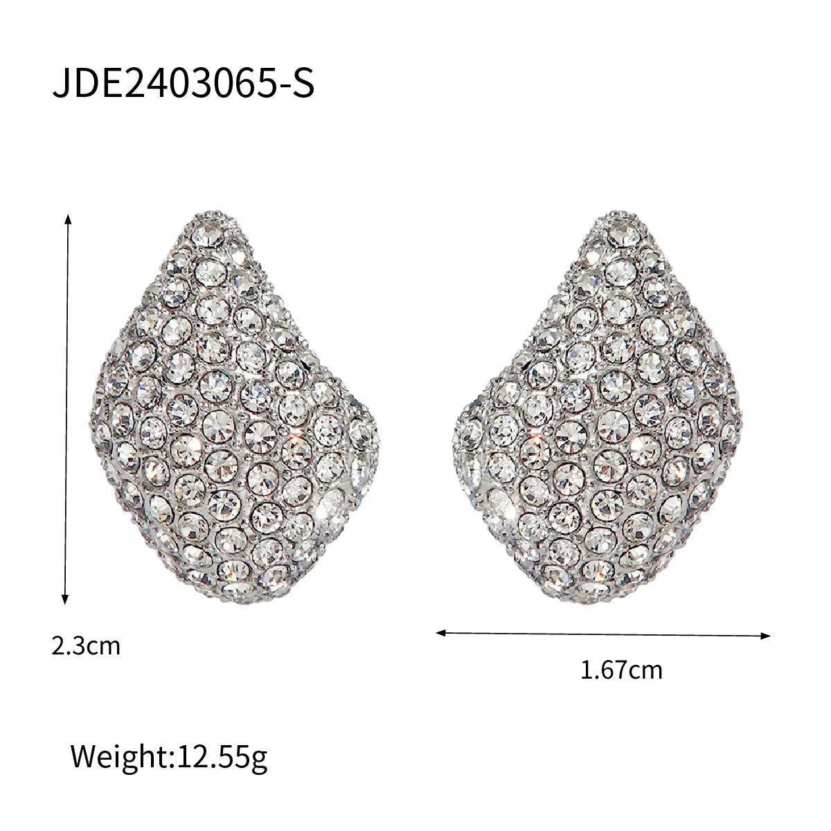 1 Pair IG Style Water Droplets Plating 316L Stainless Steel  18K Gold Plated Earrings