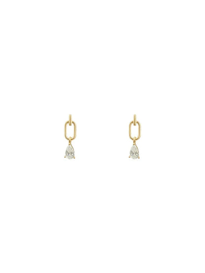 1 Pair Ig Style Water Droplets Plating Inlay Copper Zircon Gold Plated Earrings