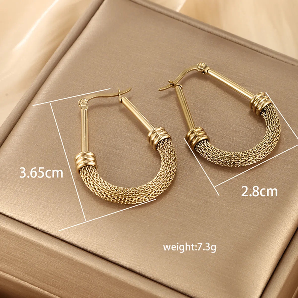 1 Pair Ig Style Xuping Geometric Plating Stainless Steel 14k Gold Plated Earrings