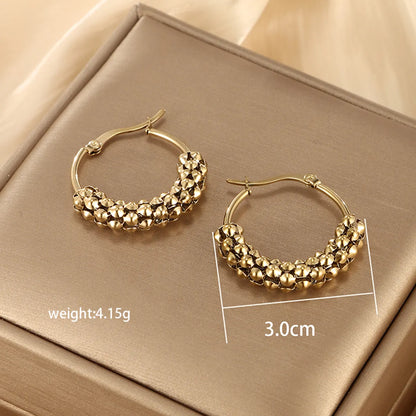 1 Pair Ig Style Xuping Geometric Plating Stainless Steel 14k Gold Plated Earrings