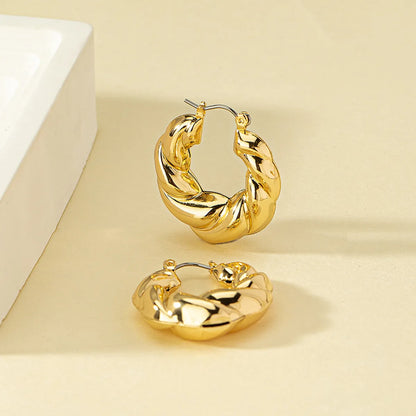 1 Pair Ins Style Circle Alloy Plating Women'S Hoop Earrings