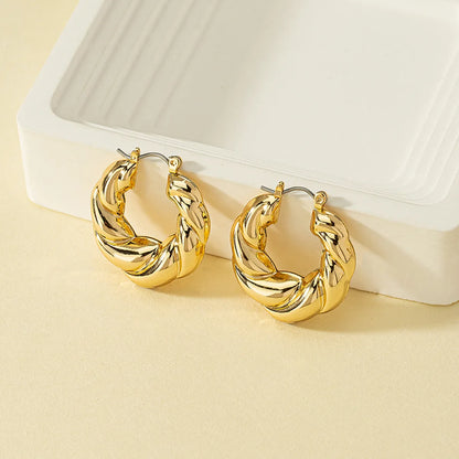 1 Pair Ins Style Circle Alloy Plating Women'S Hoop Earrings