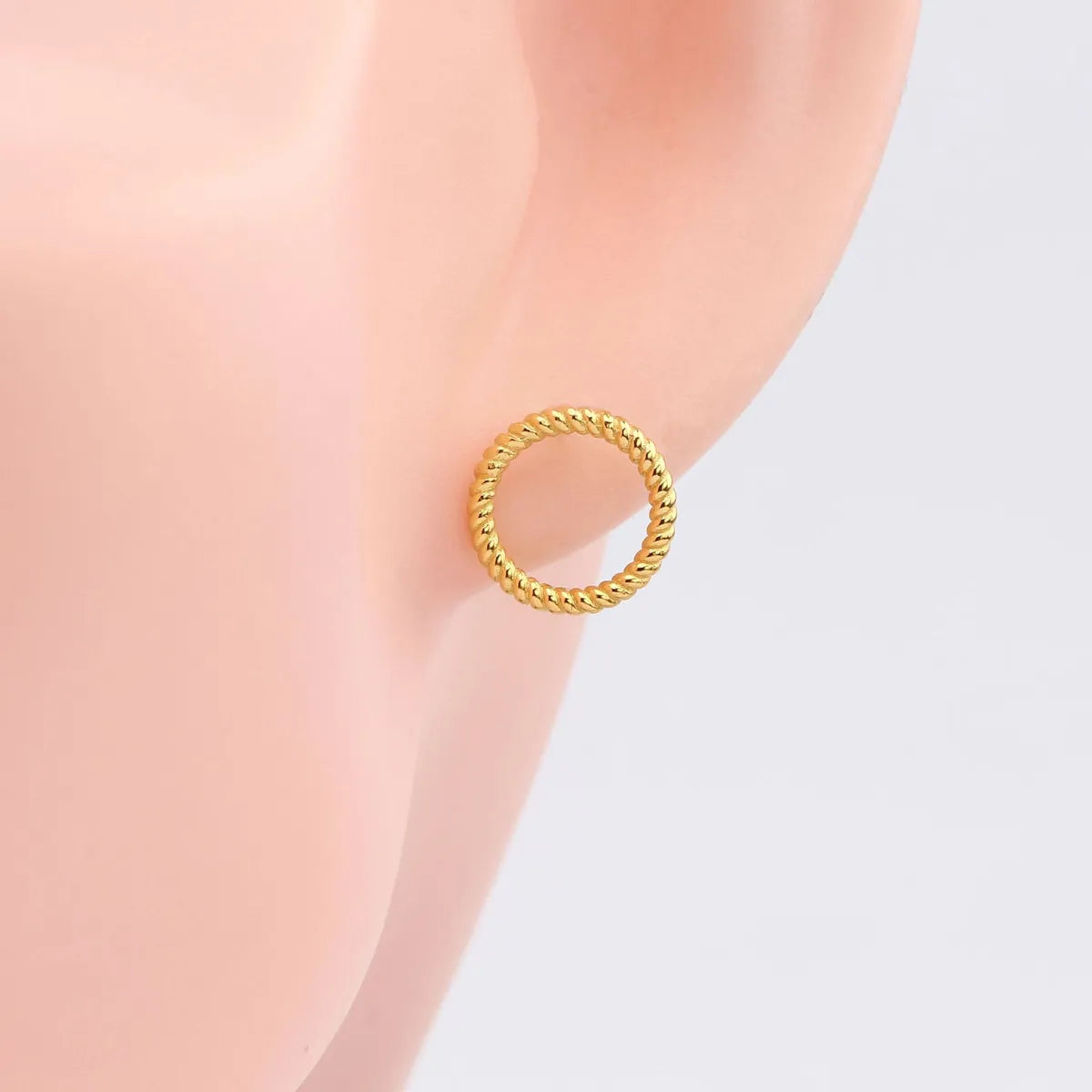 1 Pair Ins Style Circle Sterling Silver Plating White Gold Plated Gold Plated Ear Studs